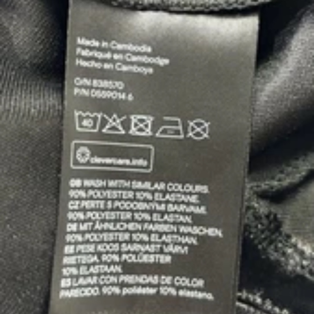 H&M Divided Dress Women’s 2 Black Velvet Deep Back A-Line Sleeveless Mini - Picture 6 of 10